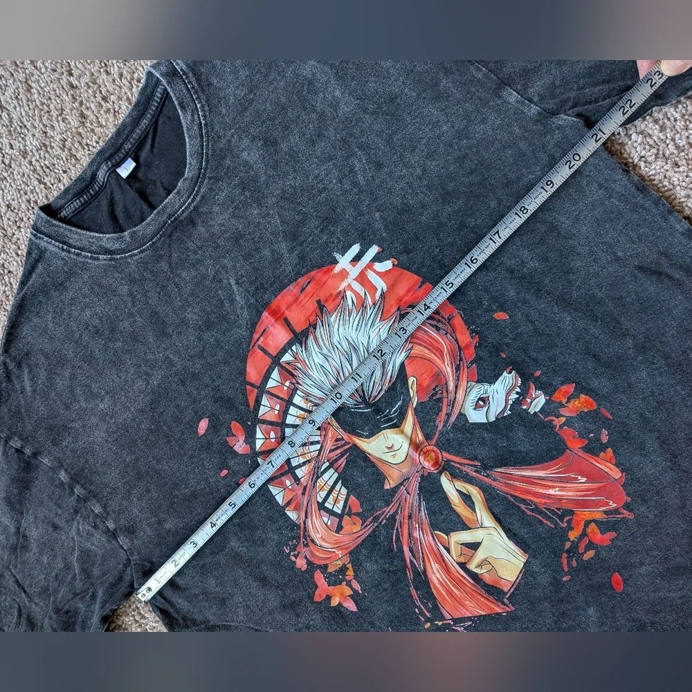 Jujutsu Kaisen Satoru Gojo Graphic Acid Washed T-shirt Large - Picture 8 of 9